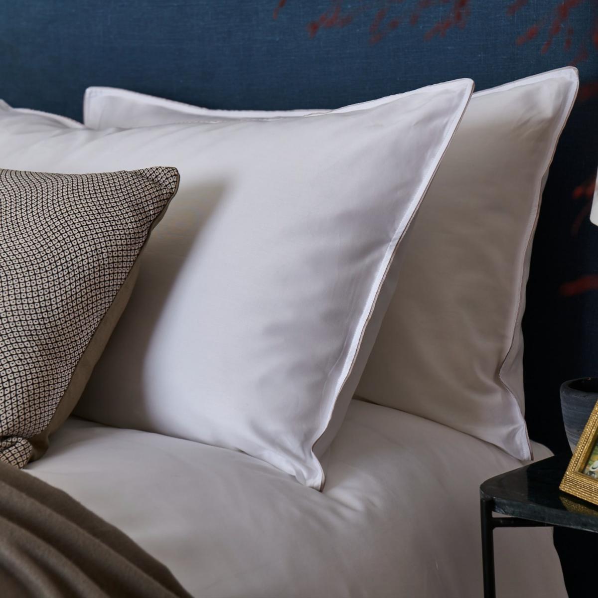 White / Silver Heritage King Duvet Cover - White With Silver Trim | Uk King | London & Avalon – image 2