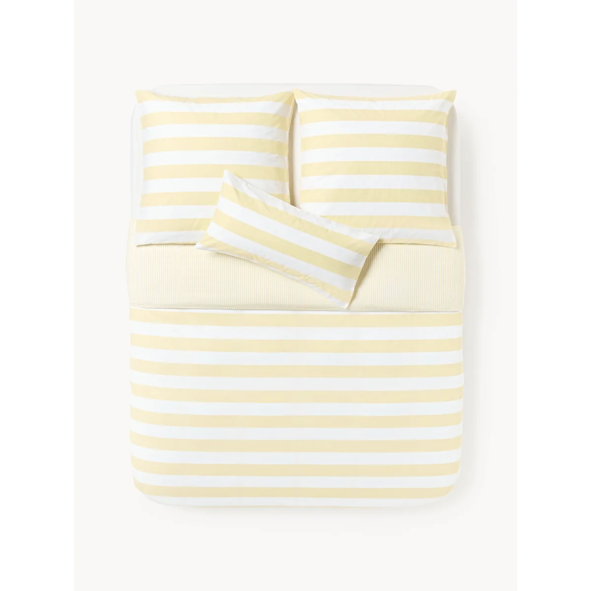 Striped Cotton Reversible Duvet Cover Lorena – image 2
