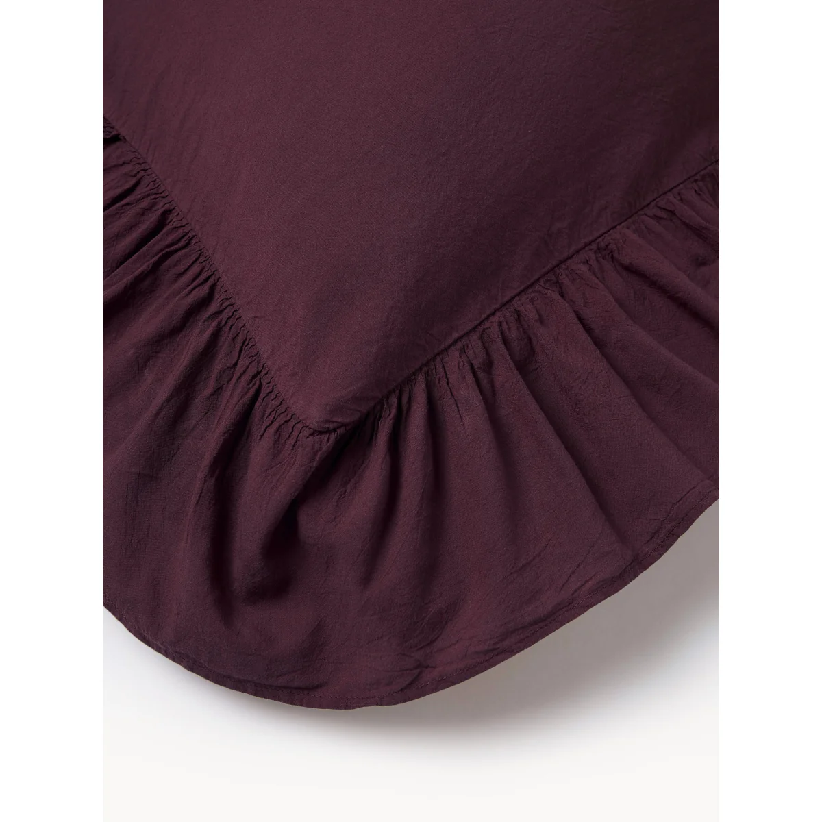Washed Cotton Percale Duvet Cover Louane with Ruffles – image 6