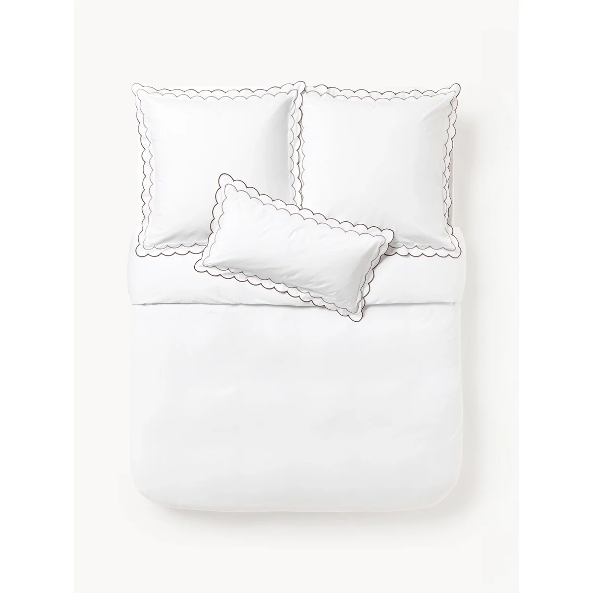Cotton Percale Duvet Cover Atina with Wavy Hem – image 3