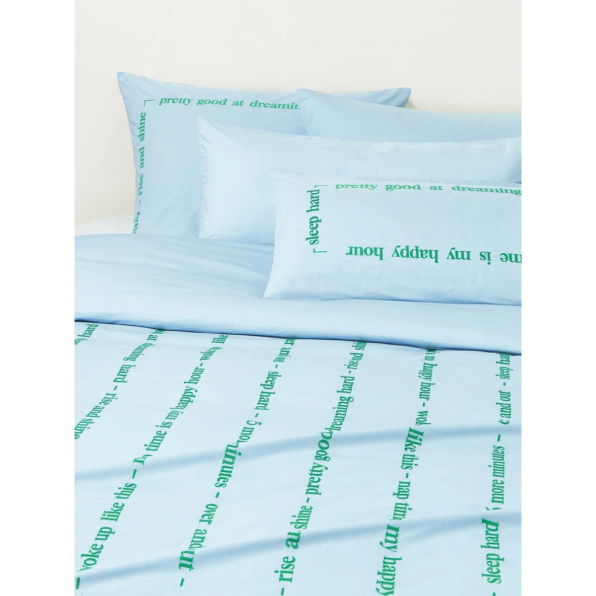 Cotton Percale Duvet Cover Roya with Embroidered Lettering – image 2