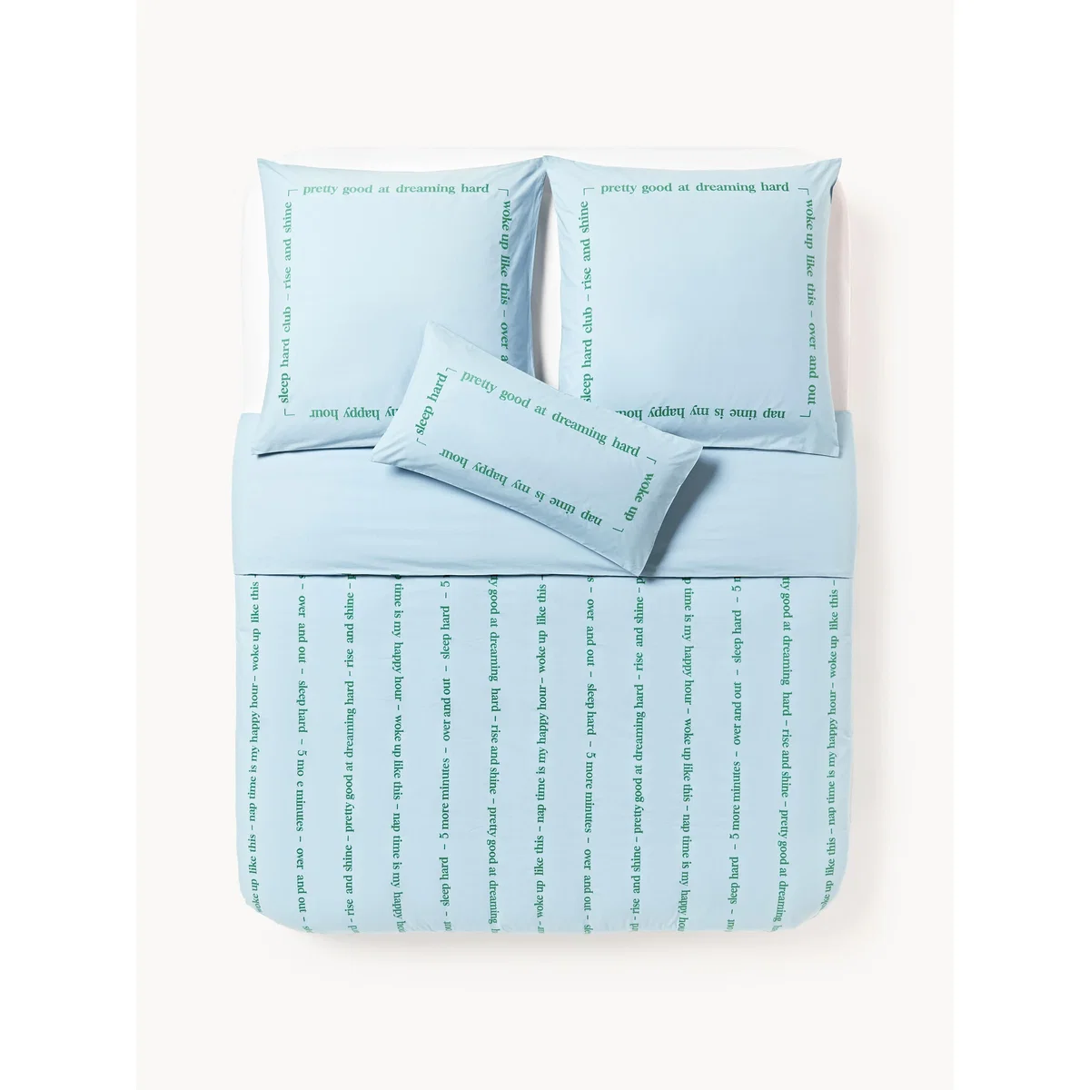 Cotton Percale Duvet Cover Roya with Embroidered Lettering – image 3