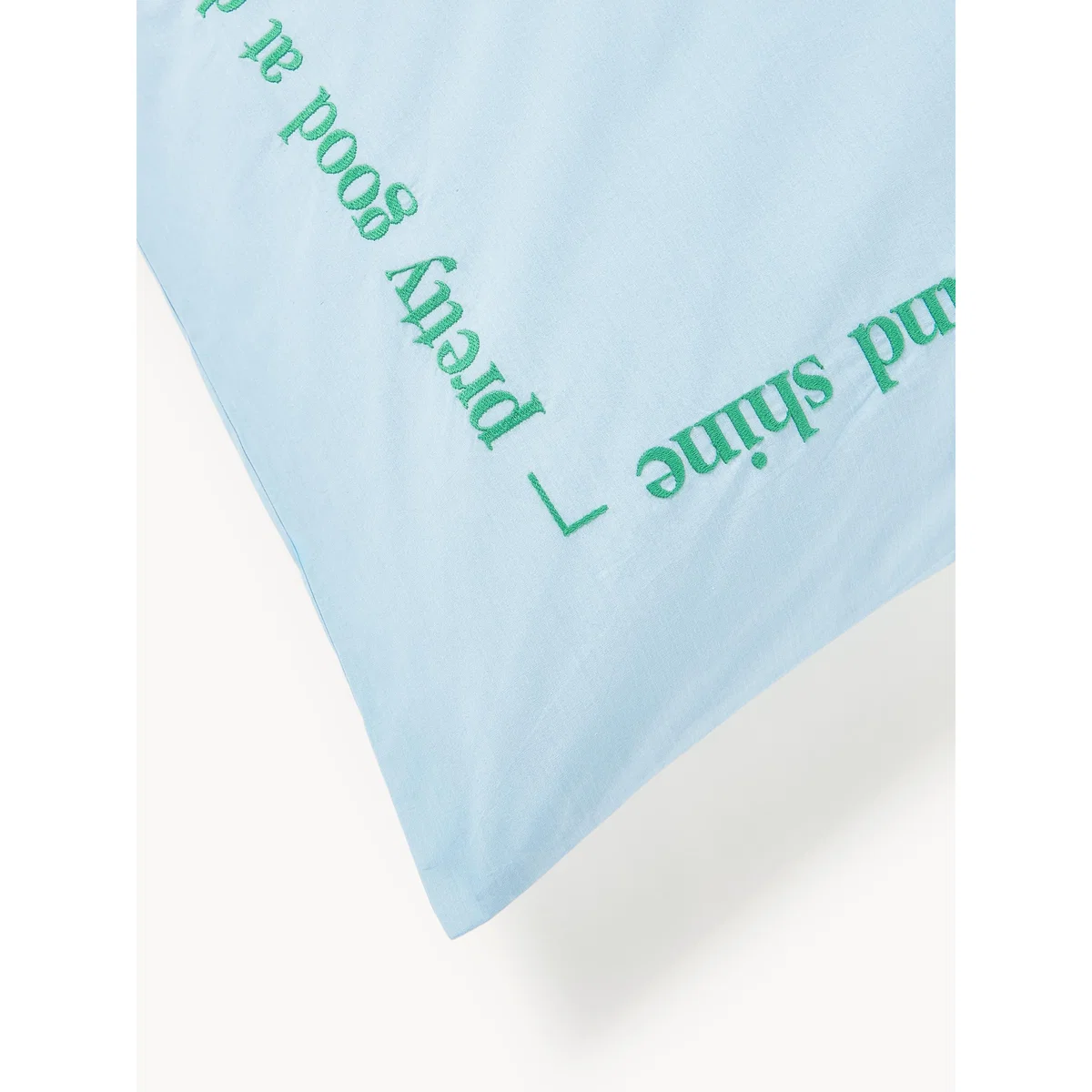 Cotton Percale Duvet Cover Roya with Embroidered Lettering – image 6