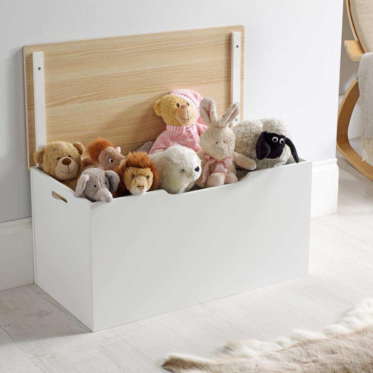 White Lift Off Lid Storage Box White