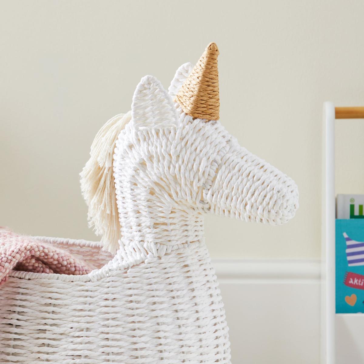 Unicorn Paper Rope Basket White – image 2