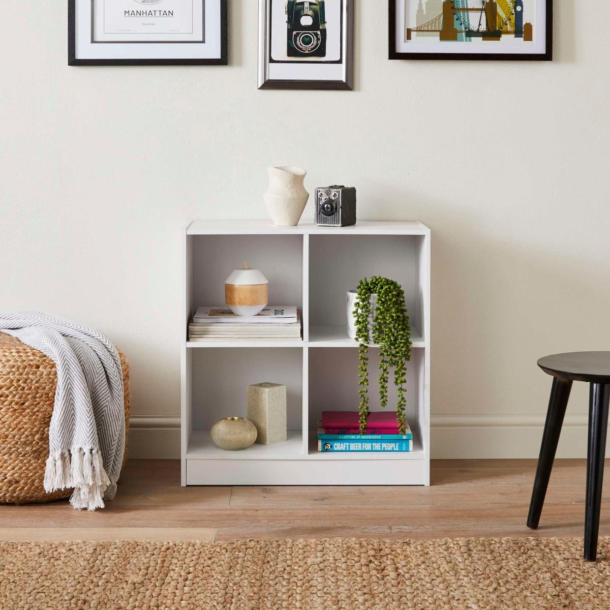 Lloyd Pascal Small 4 Cube Shelving Unit Frame White – image 2