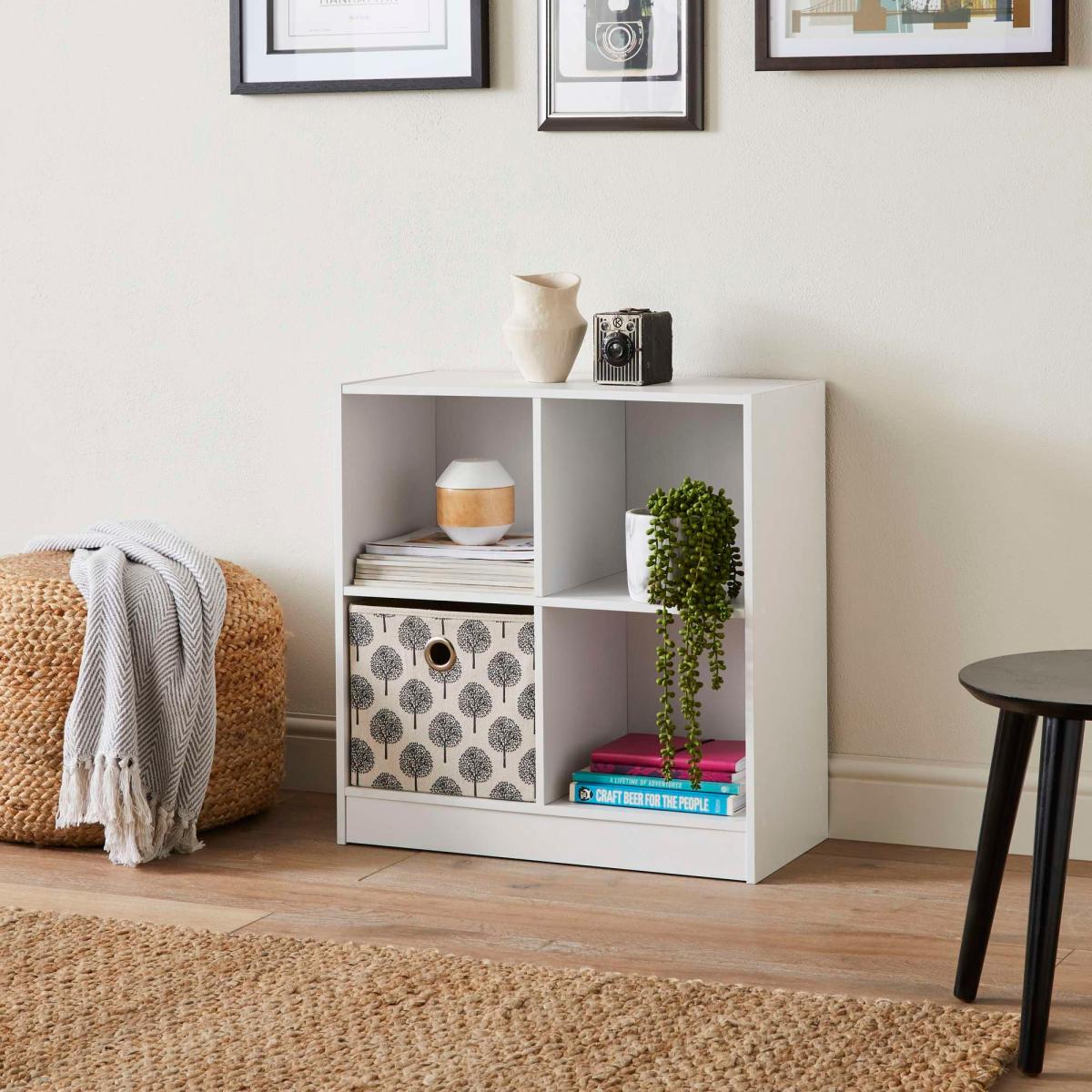 Lloyd Pascal Small 4 Cube Shelving Unit Frame White – image 3