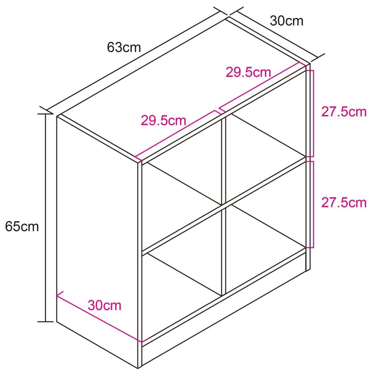 Lloyd Pascal Small 4 Cube Shelving Unit Frame White – image 8