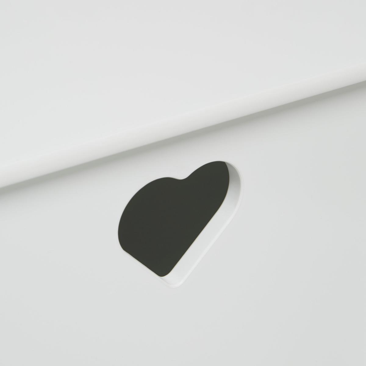 Kid's Heart Cut Out Toy Chest White – image 7