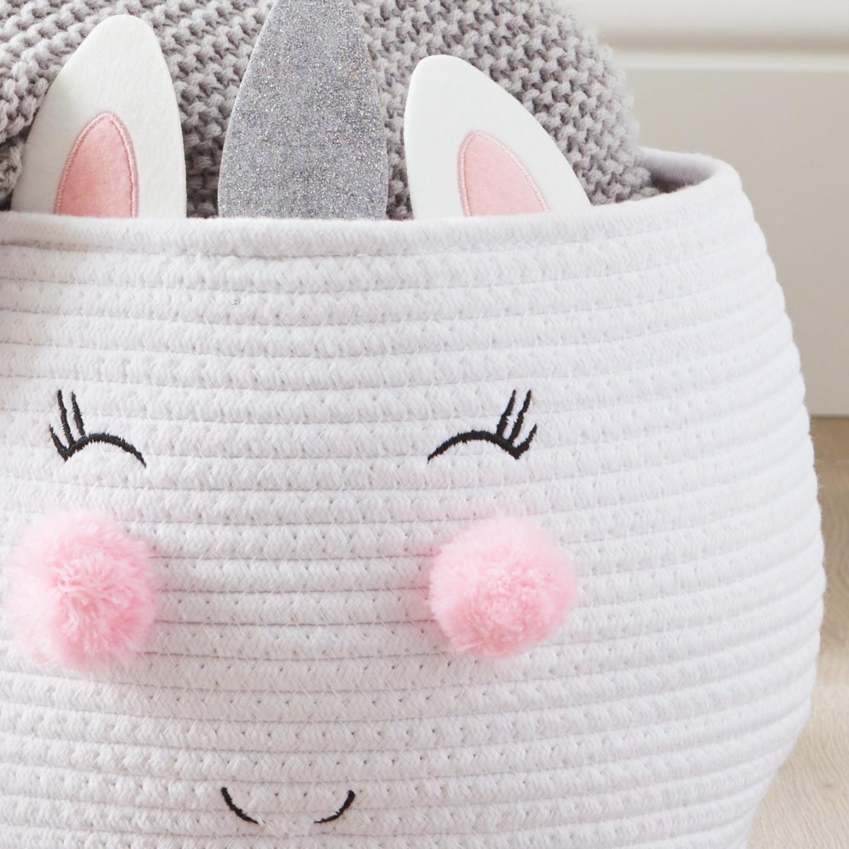 Unicorn Rope Storage Basket White – image 2