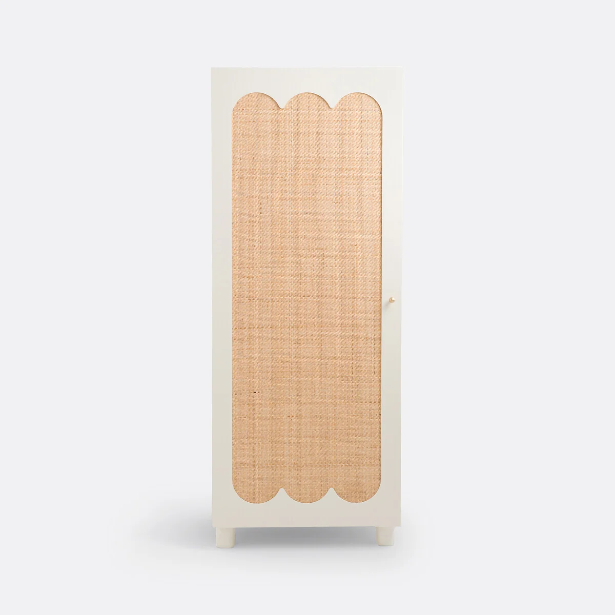 Ptilu Rattan and Wood Single Wardrobe – image 3