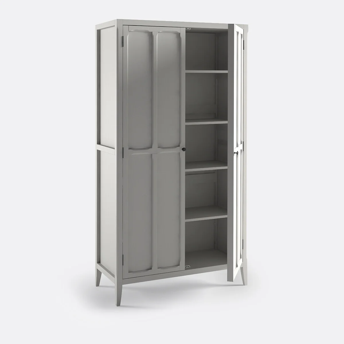 Eugénie Oak Veneer Double Wardrobe with 4 Shelves – image 3