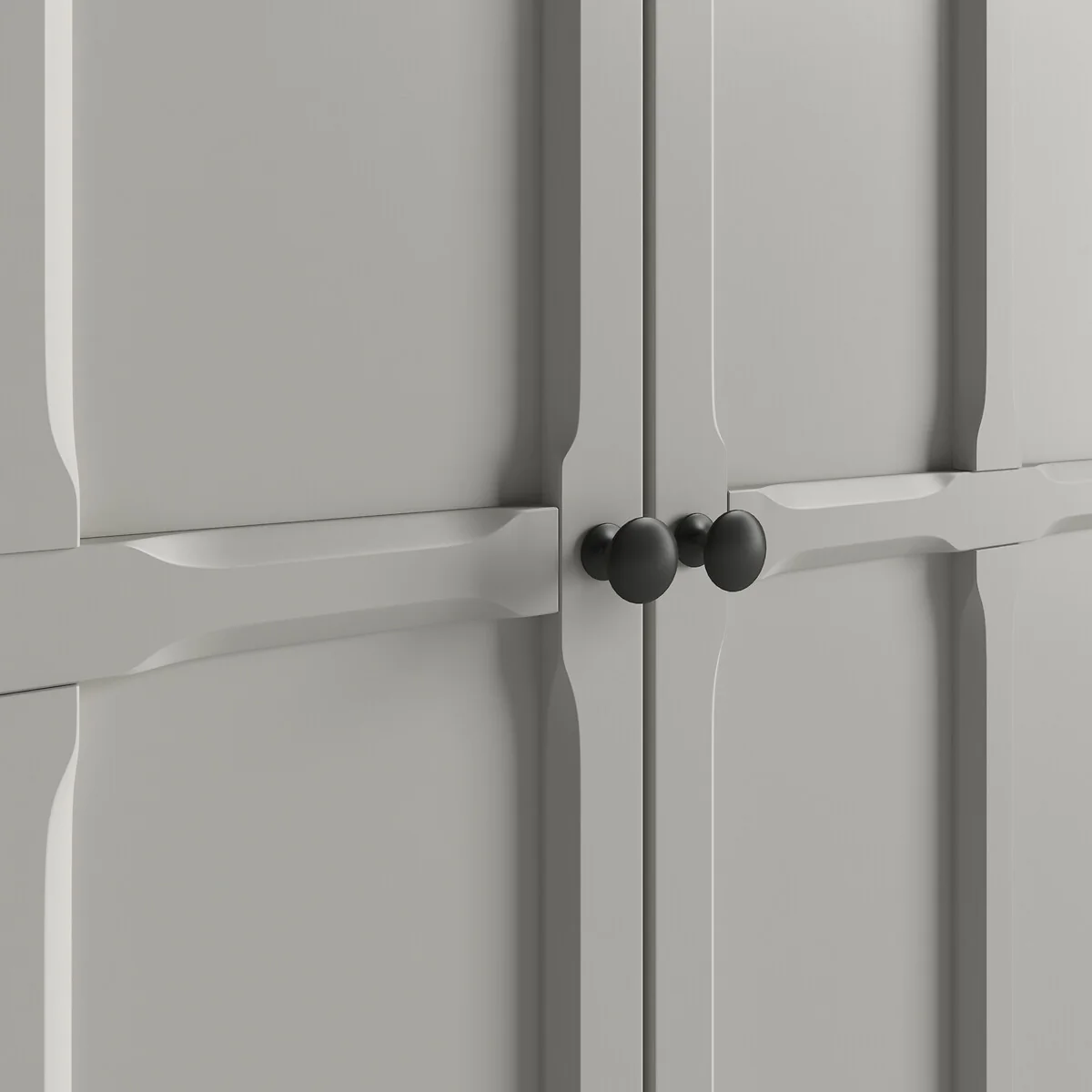 Eugénie Oak Veneer Double Wardrobe with 4 Shelves – image 4