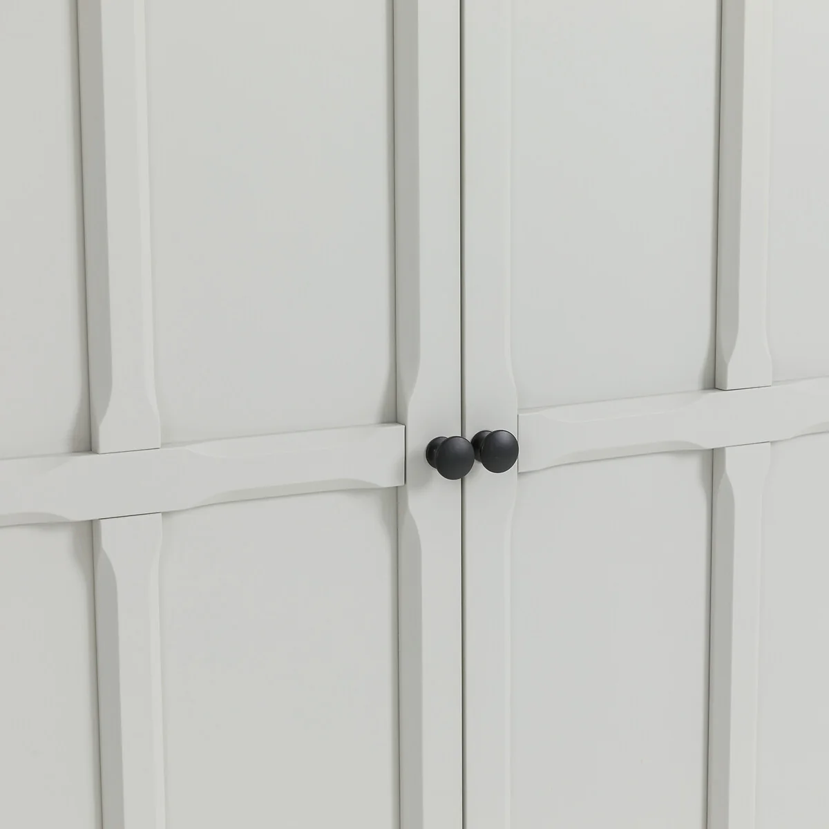 Eugénie Oak Veneer Double Wardrobe with 4 Shelves – image 5