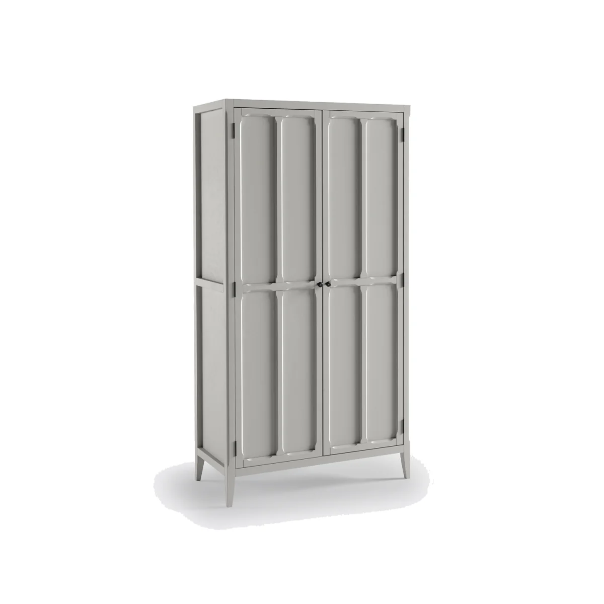 Eugénie Oak Veneer Double Wardrobe with 4 Shelves – image 1