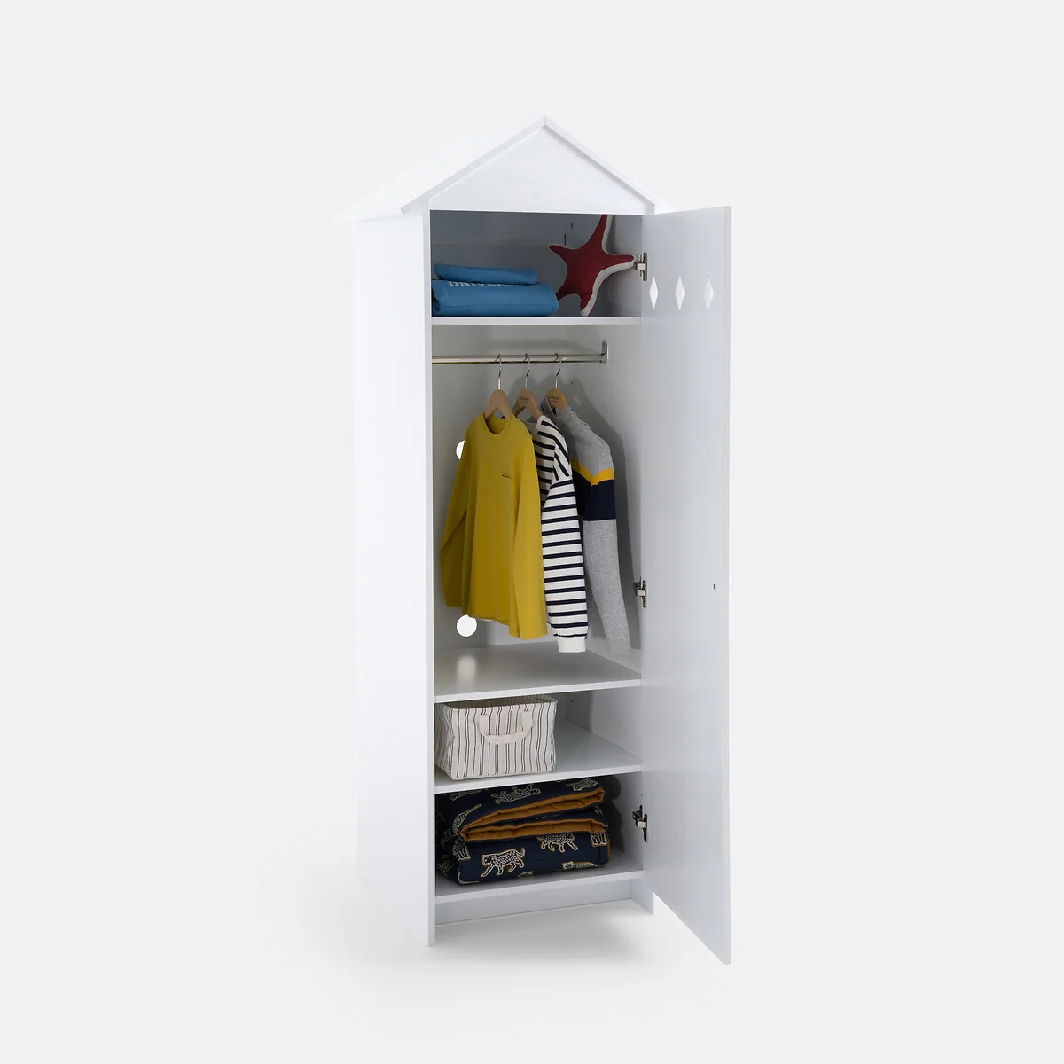Noa Lacquered MDF 1 Door Wardrobe – image 3