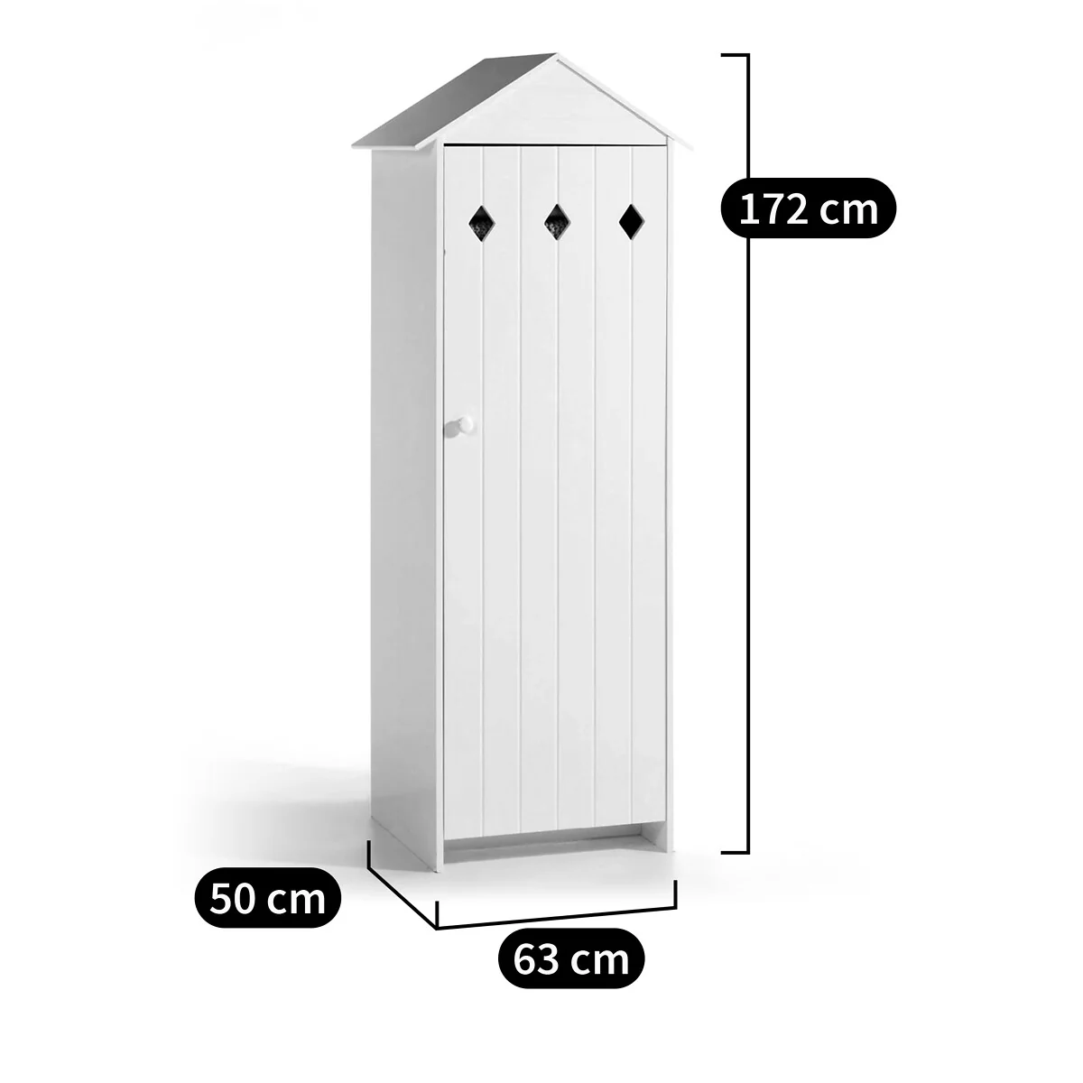 Noa Lacquered MDF 1 Door Wardrobe – image 6