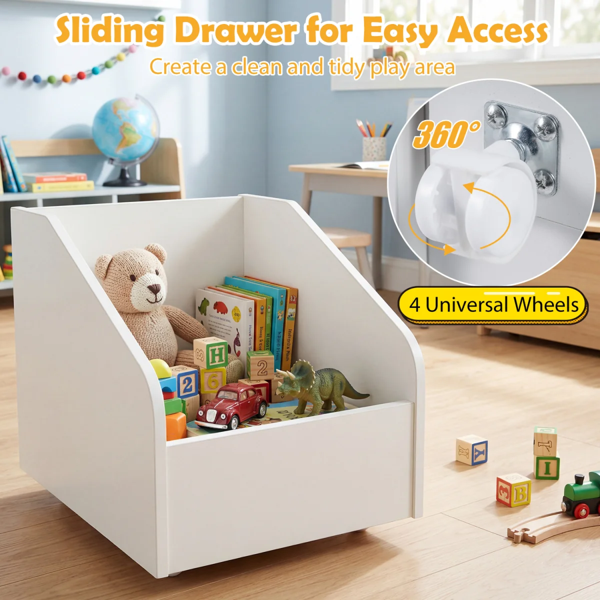 Kids Bookcase and Bookshelf with Reading Nook - White – image 8