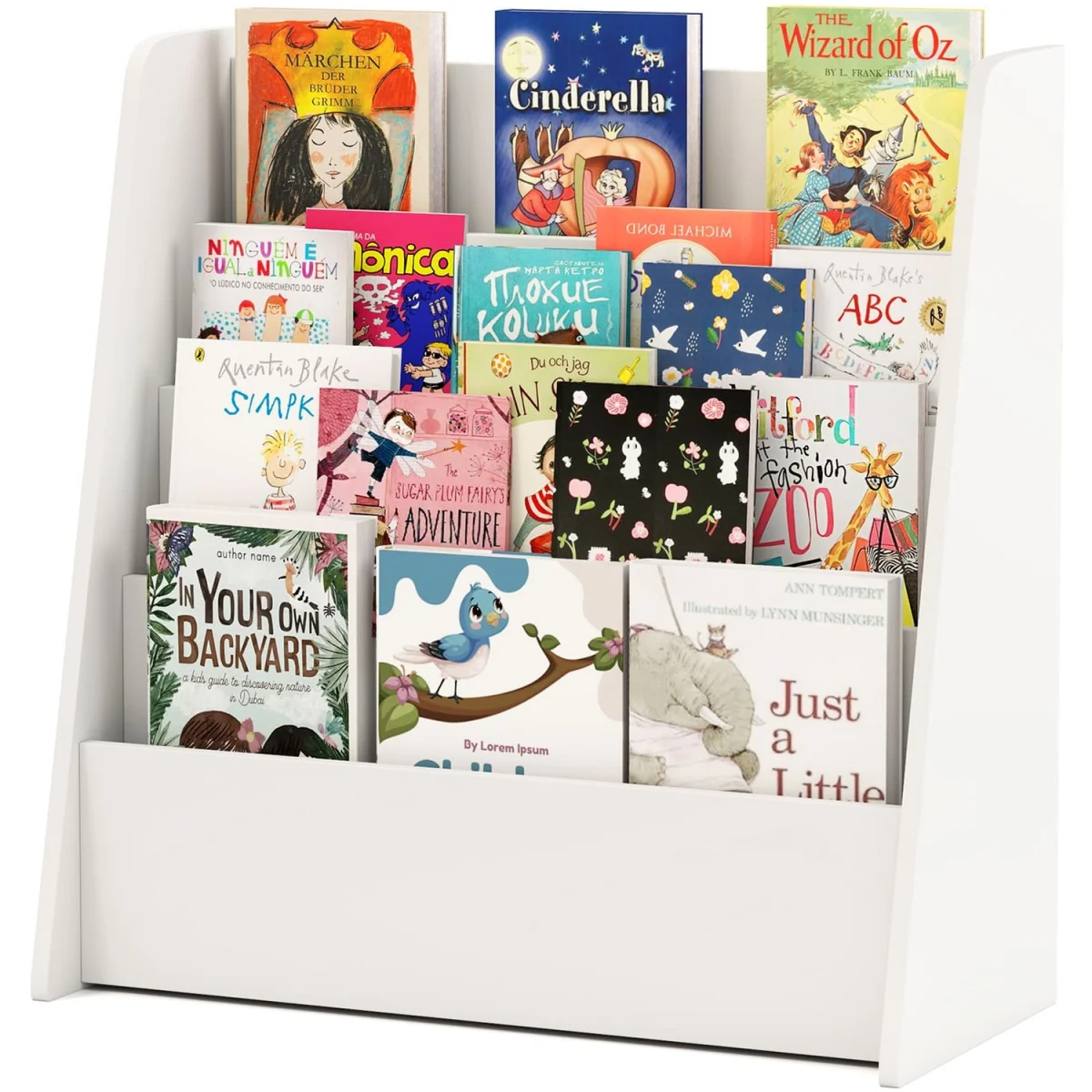 4 Tier Kids Front Facing Display Bookcase - White – image 2