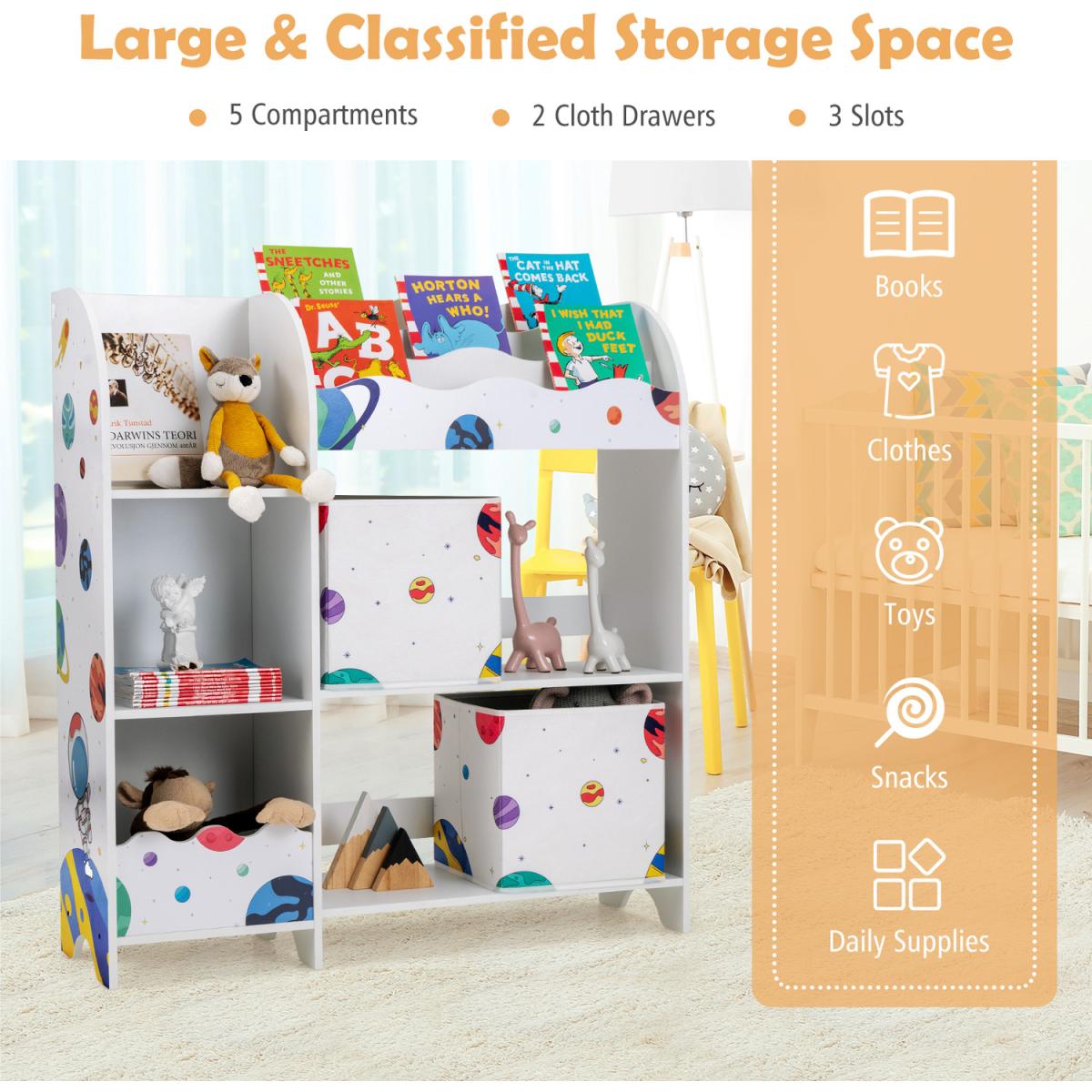 Costway Children Storage-White - White – image 2