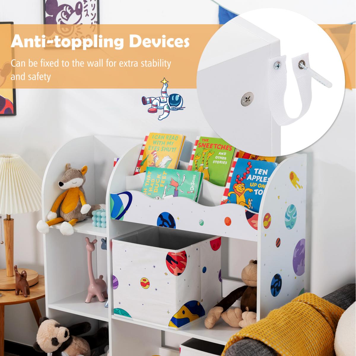 Costway Children Storage-White - White – image 4