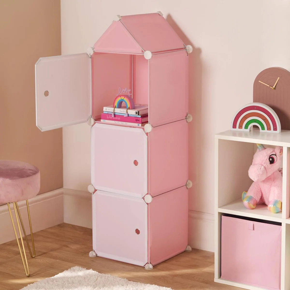 OHS Kids 3 Cube Castle Storage Tower - Pink – image 2