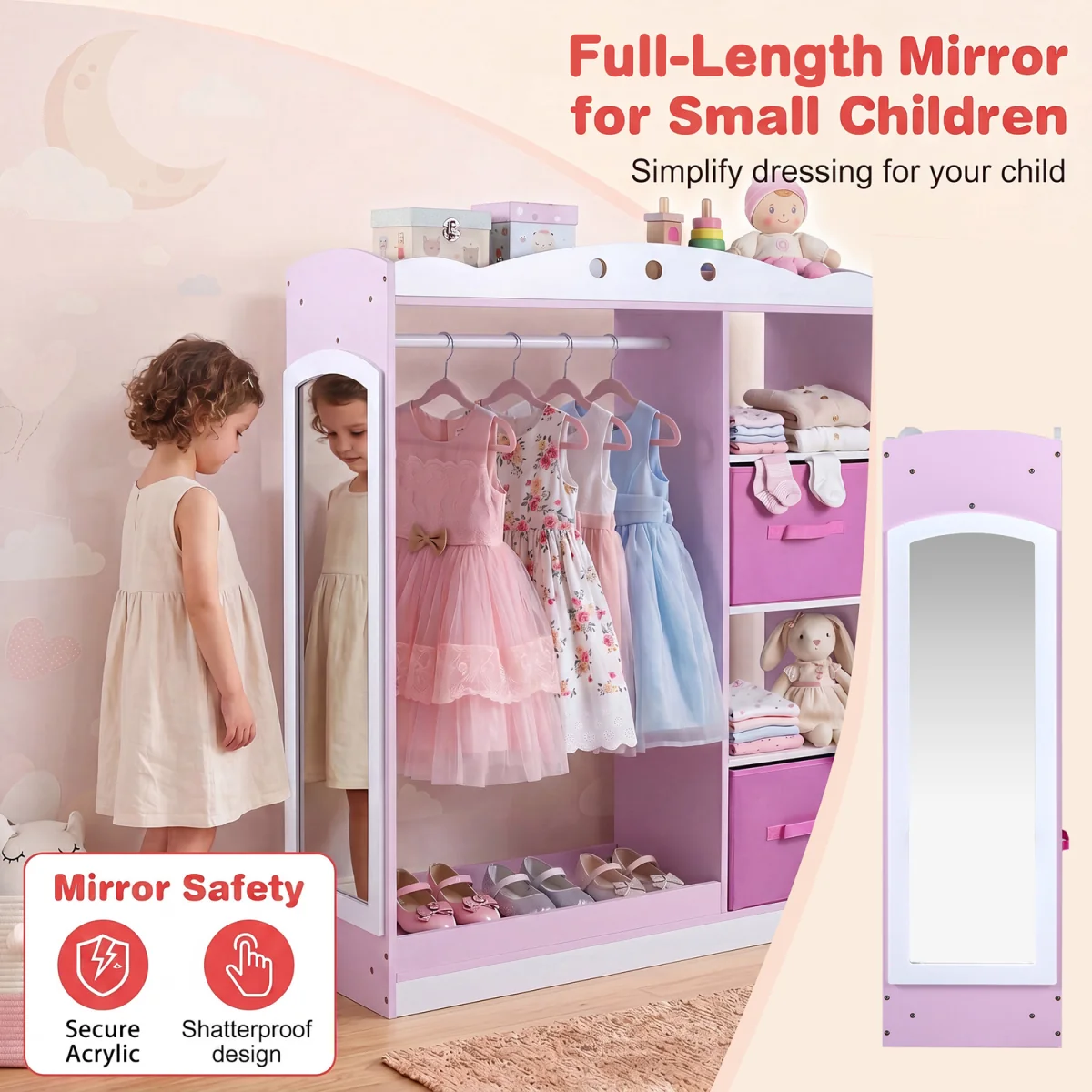 Kids Dress Up Storage - Pink – image 6