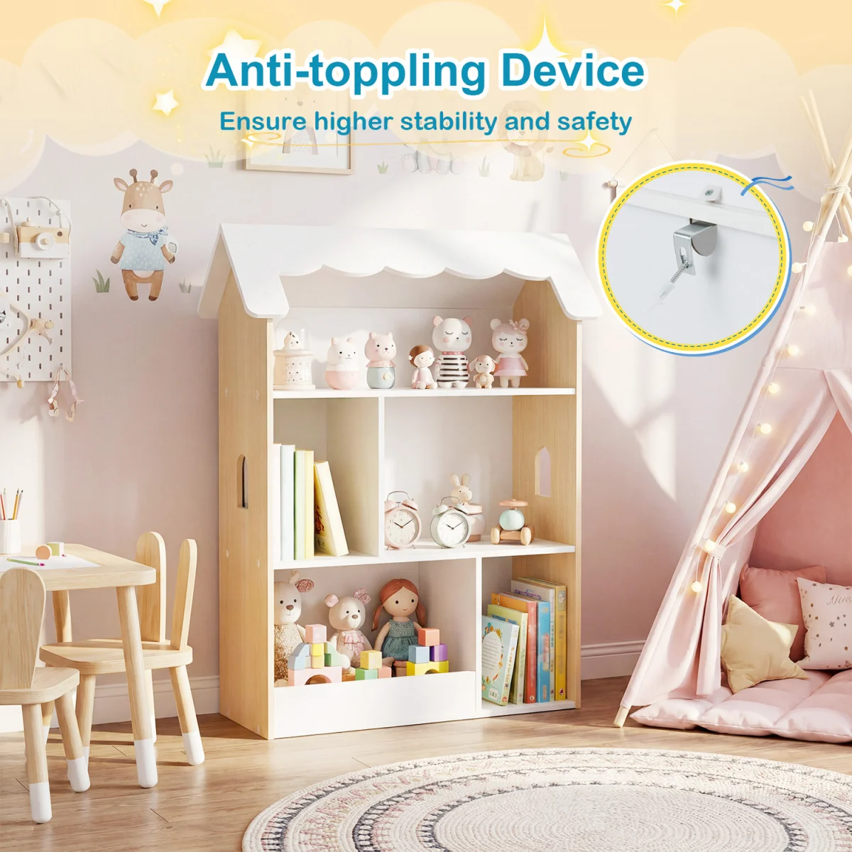 House-Shaped Kids Bookshelf – image 4