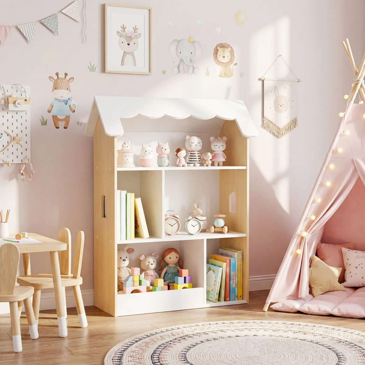 House-Shaped Kids Bookshelf – image 1