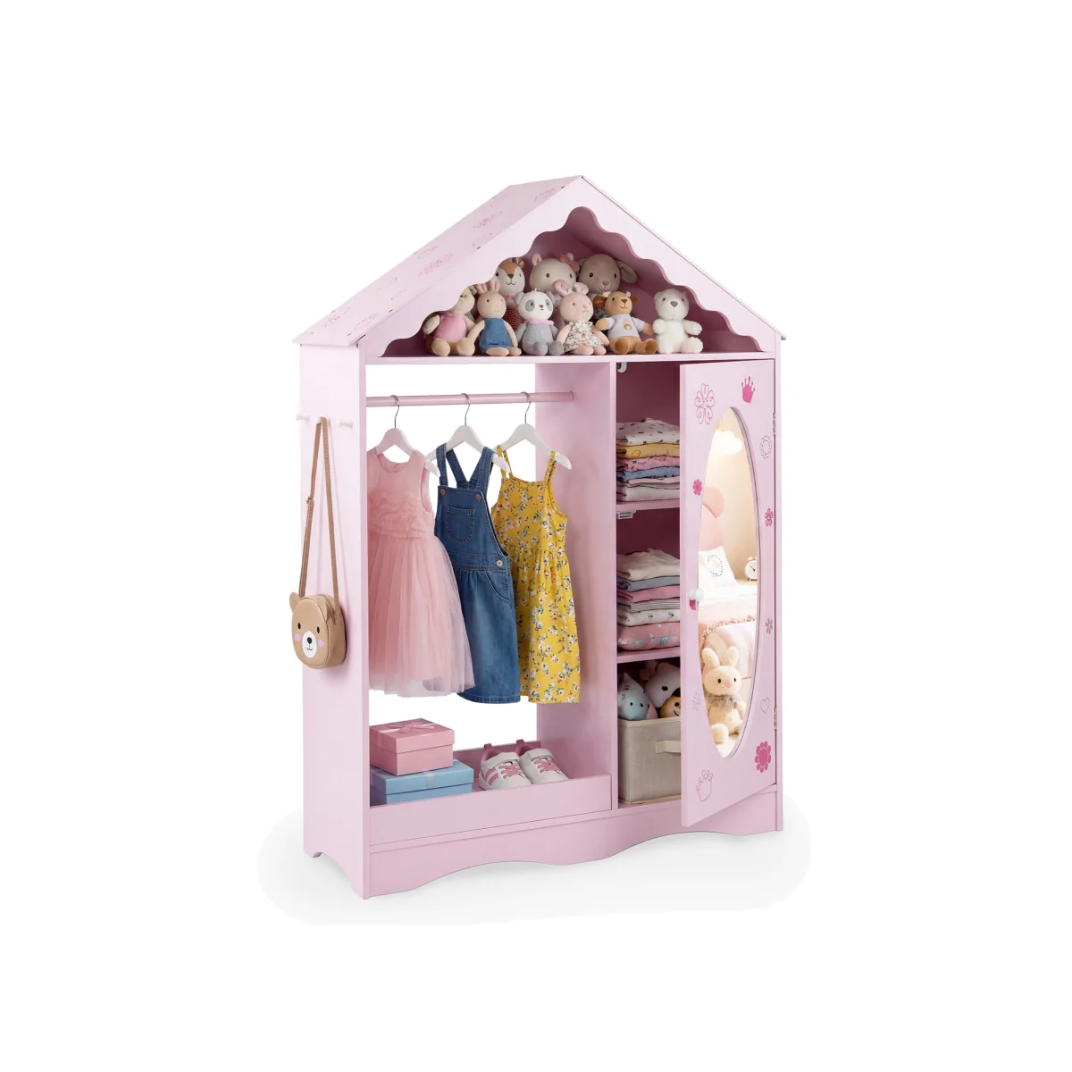 Kids Roofed Wardrobe Closet – image 1