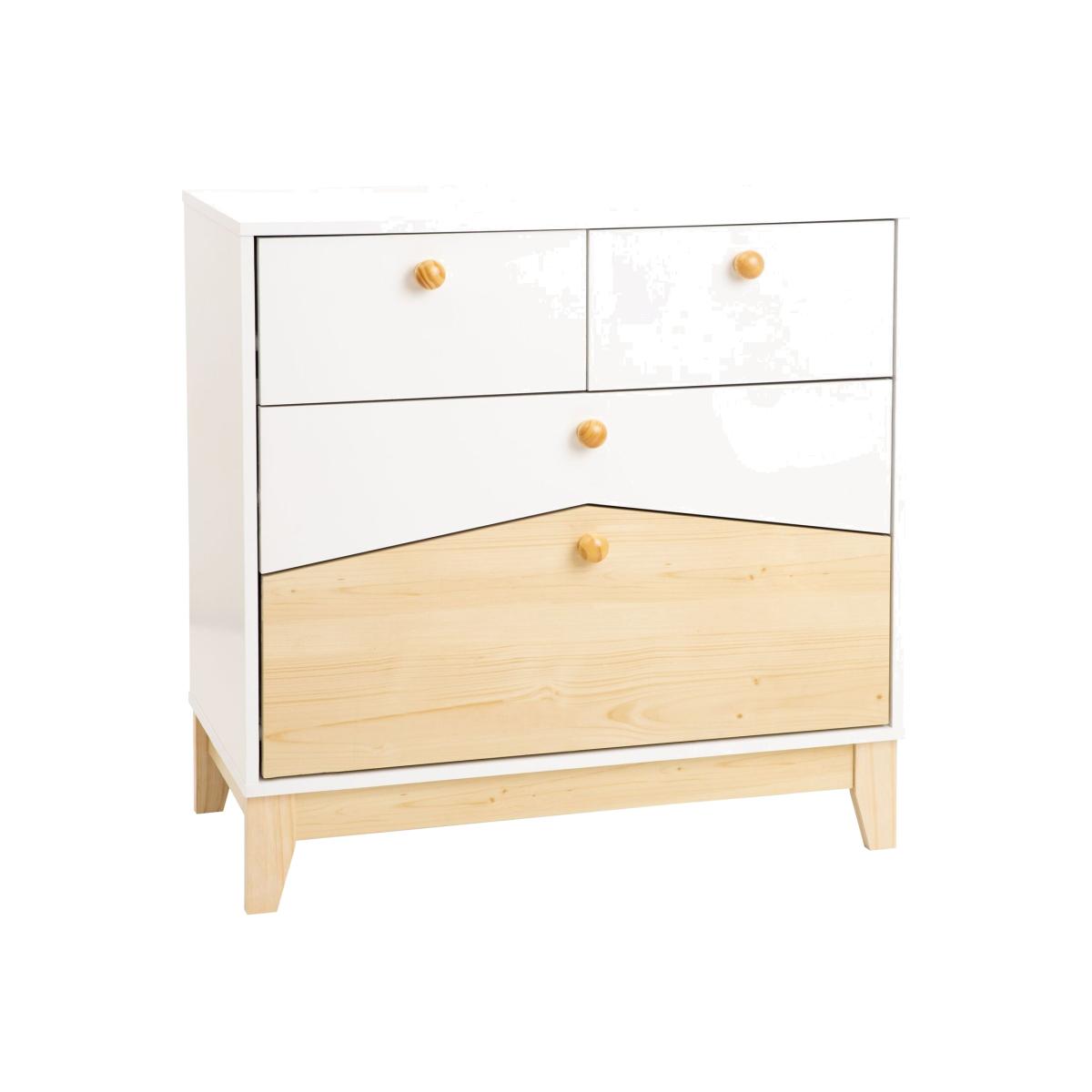 Cody 2 plus 2 Drawer Chest - White and Pine – image 1