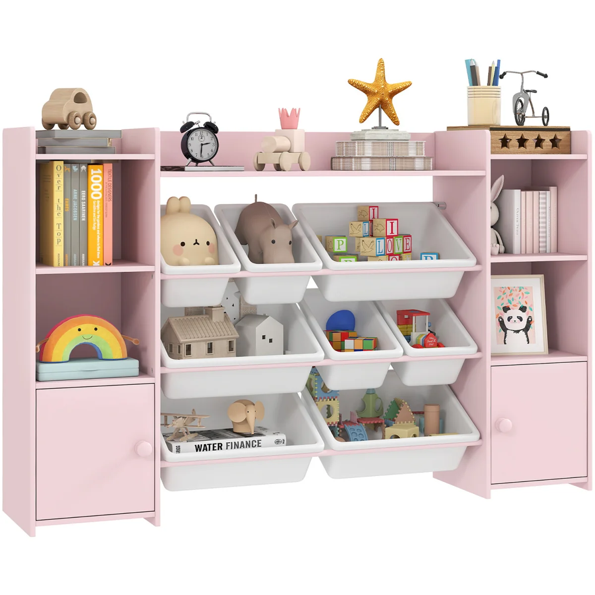 AIYAPLAY Kids Bookshelf and Toy Storage - Pink – image 2