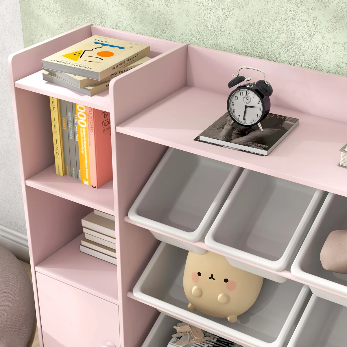 AIYAPLAY Kids Bookshelf and Toy Storage - Pink – image 8