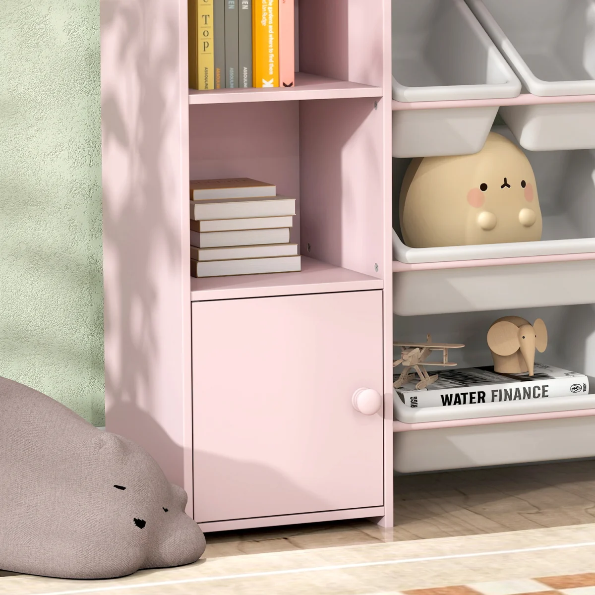 AIYAPLAY Kids Bookshelf and Toy Storage - Pink – image 9