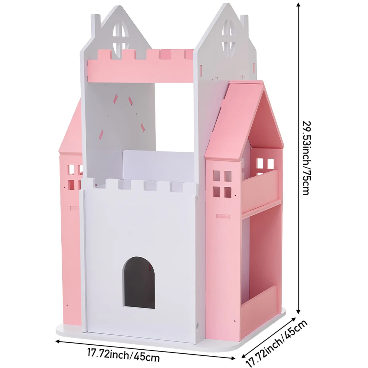 Kids' 3-Tier Rotating Castle Bookcase - Pink – image 2