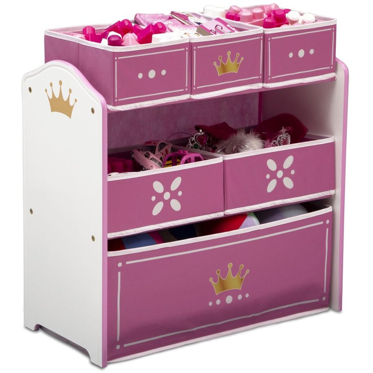 Princess Crown Multi Bin Toy Organizer - Pink – image 3