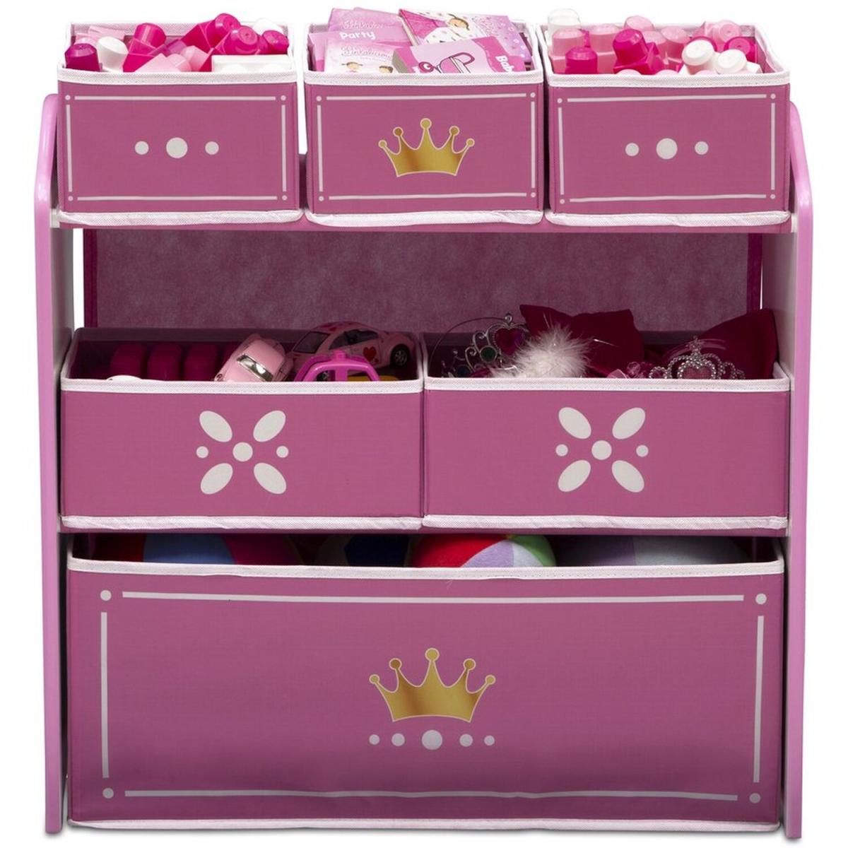 Princess Crown Multi Bin Toy Organizer - Pink – image 5