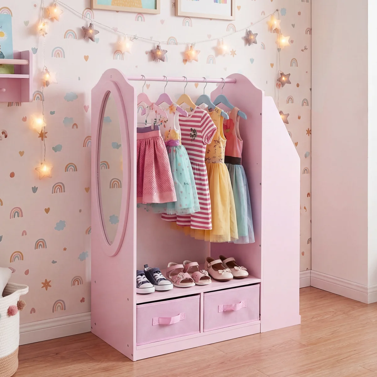 Kids Wardrobe with Mirror – image 4
