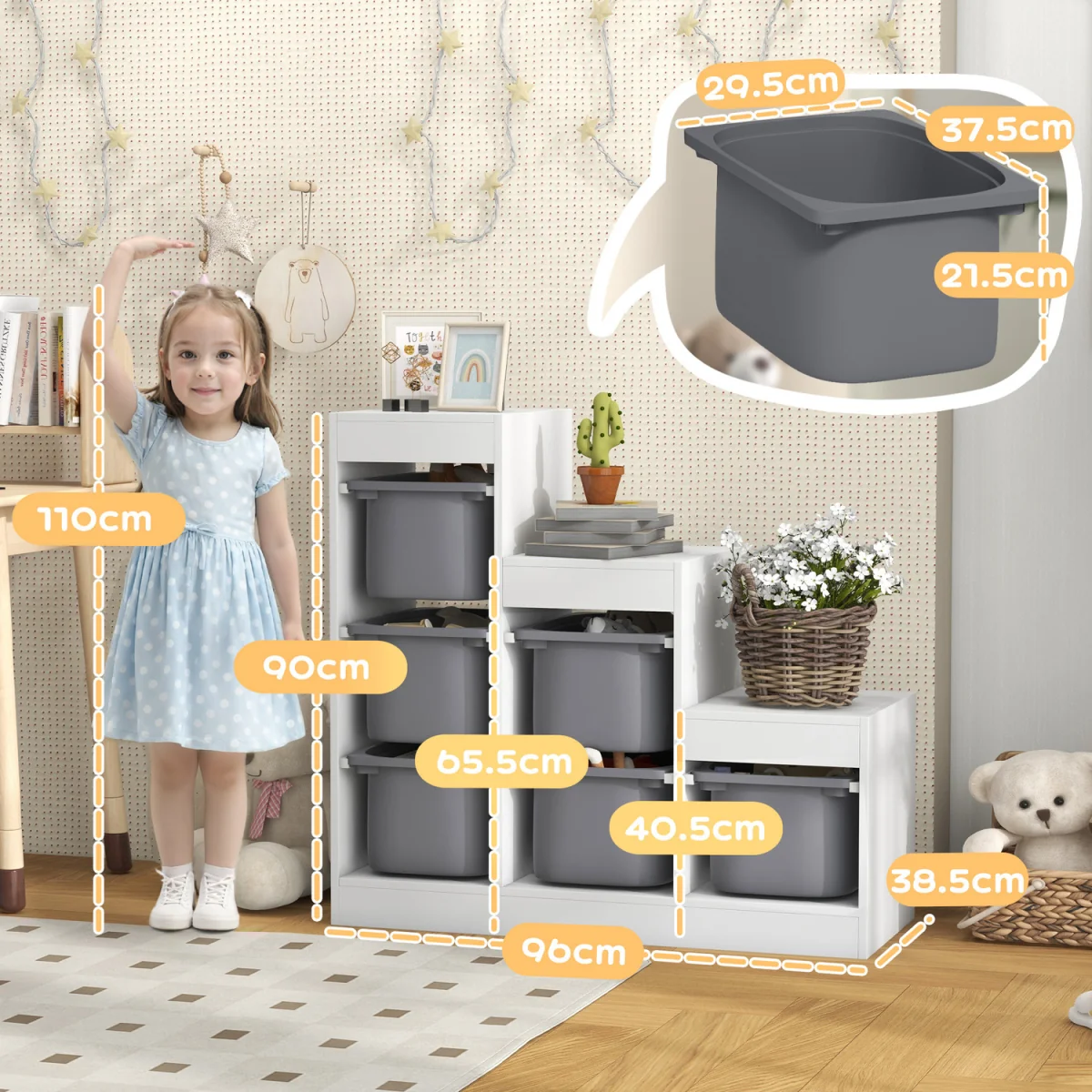 Kids Storage Rack311 070V81MX - Grey – image 4