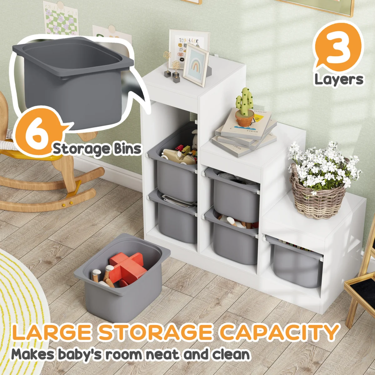 Kids Storage Rack311 070V81MX - Grey – image 5