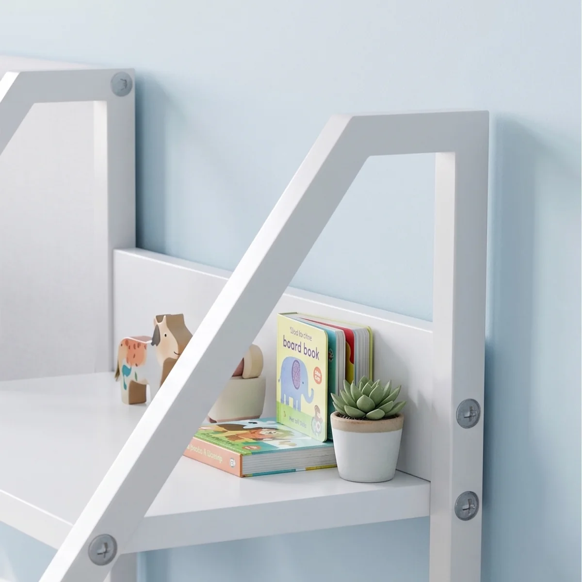 AIYAPLAY Kids Bookshelf and Toy Storage for Nursery, Bedroom, White - White – image 3