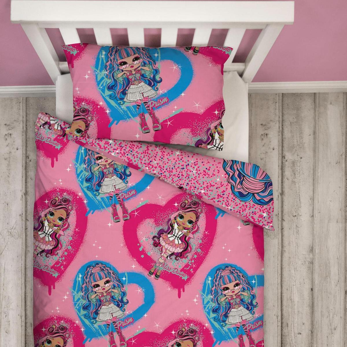 LOL OMG Queens Duvet Cover with Pillowcase Bedding Girls Quilt Set - Pink – image 3