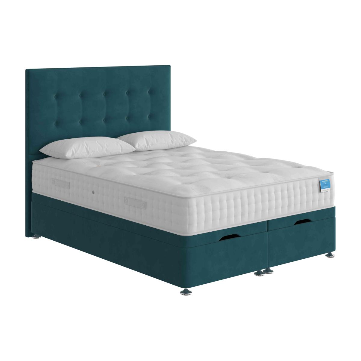 Sleep Story - Firm Sleep 1500 End Ottoman Divan Set - Small Double - Teal – image 1