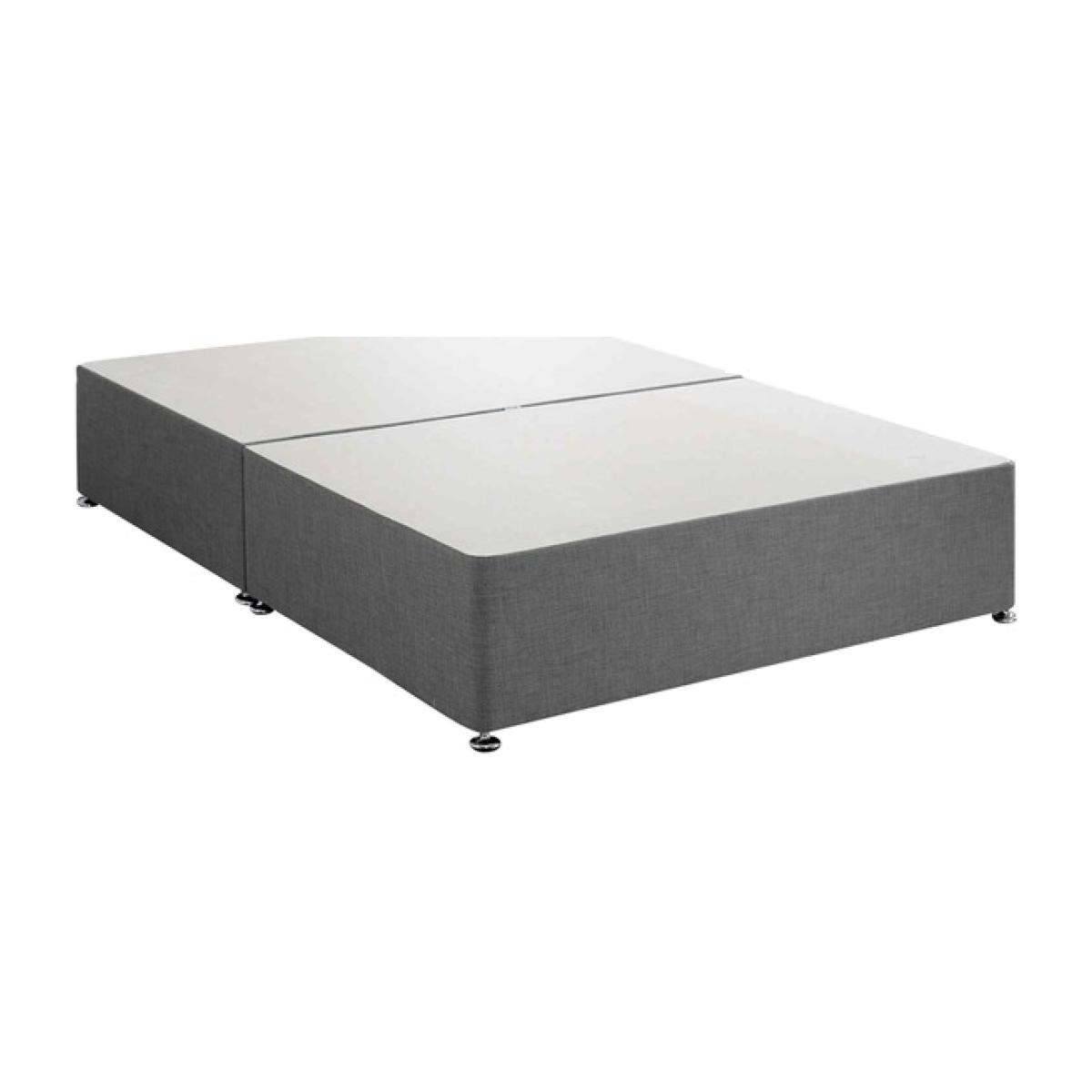 Amara Divan Base Only - Plush Fabric, Non Storage - Silver / Small Double – image 1