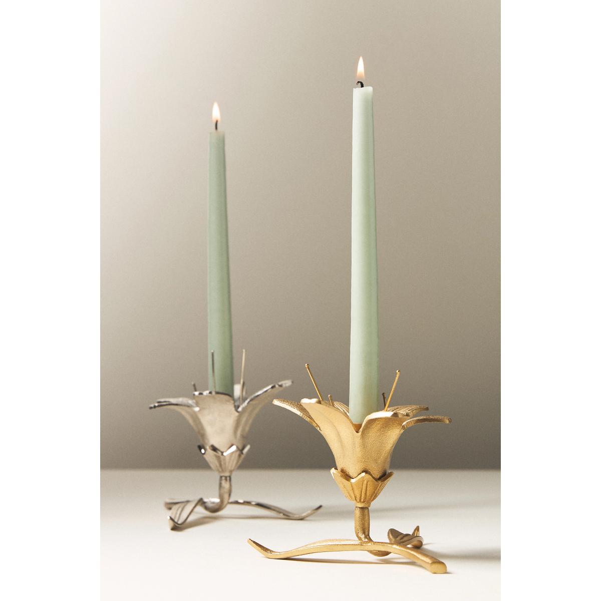 Metal Flower Candle Holder – image 2