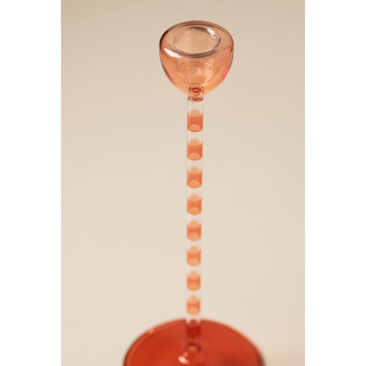 Eleanor Striped Glass Candle Holder – image 3