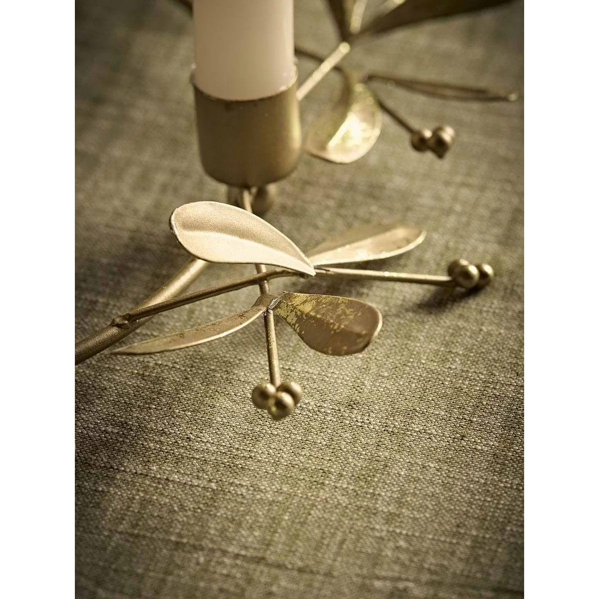 Golden Leaf Candle Holder – image 2