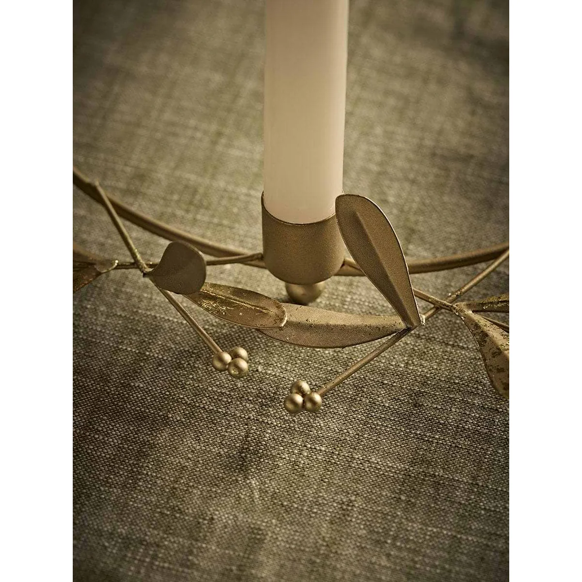 Golden Leaf Candle Holder – image 3