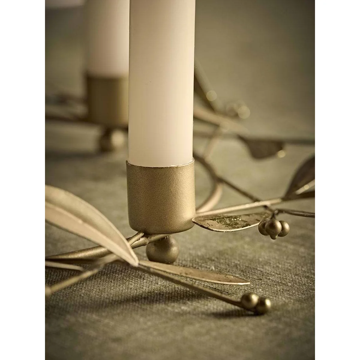 Golden Leaf Candle Holder – image 4
