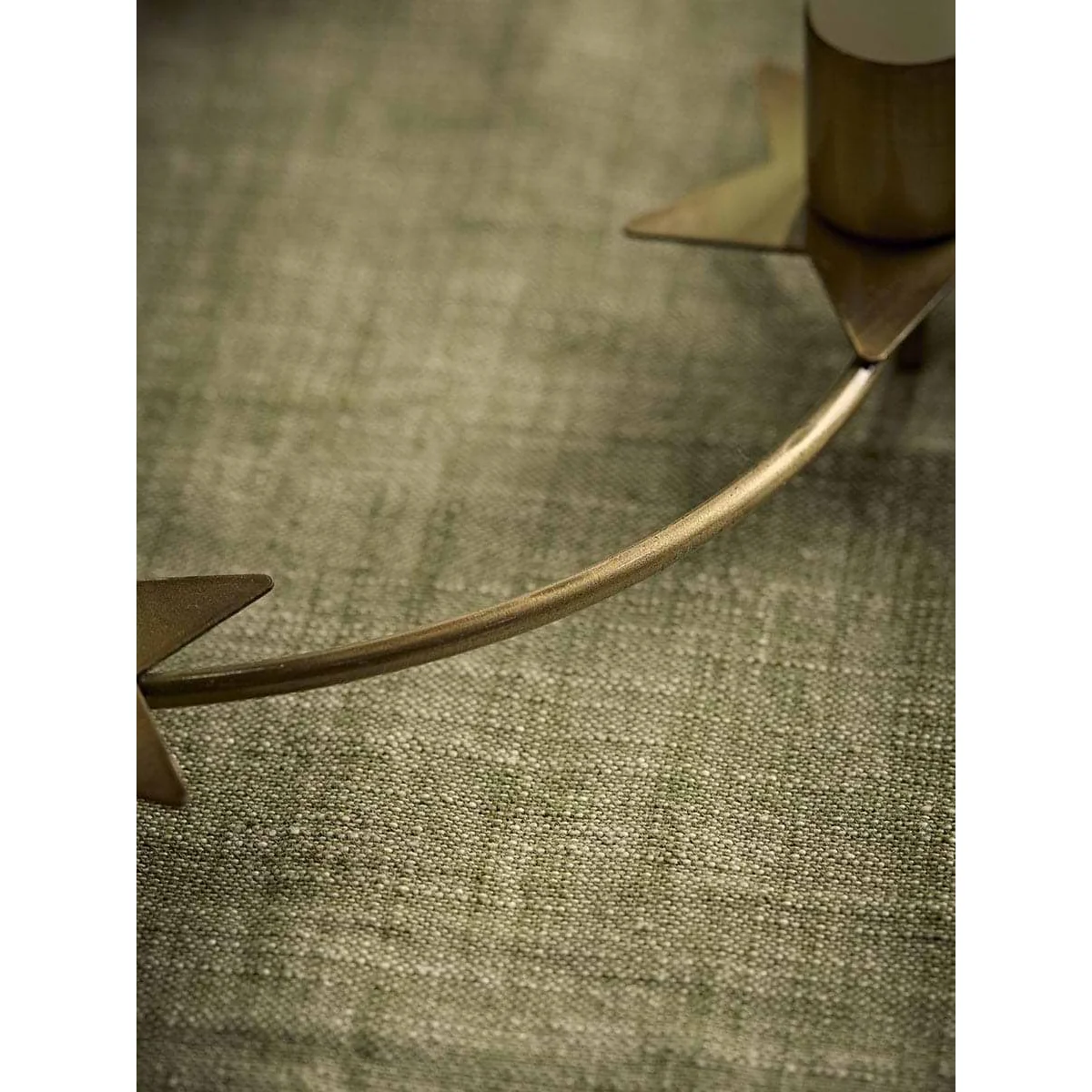 Antique Brass Round Candle Holder – image 3